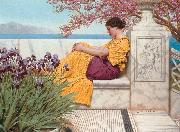 John William Godward Under the Blossom that Hangs on the Bough oil painting on canvas
